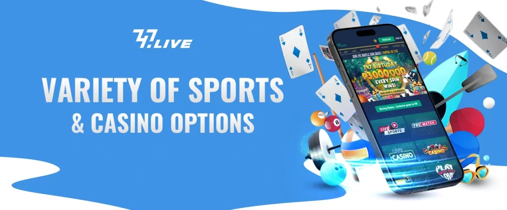 Variety of Sports and Casino Options